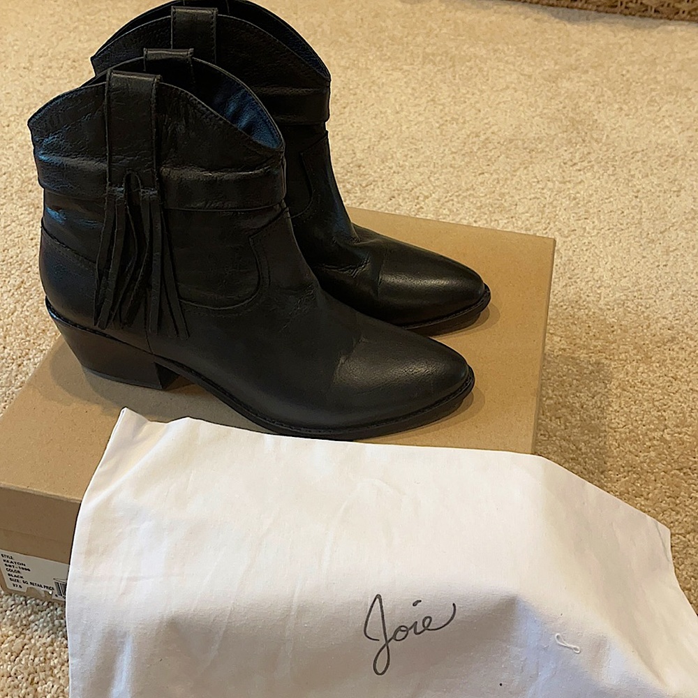 Joie Black leather booties style Keaton size 7.5